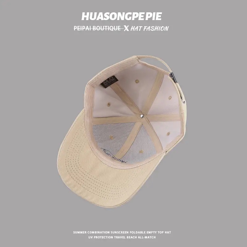Women Walking Flower Beige Cap Baseball — feature 11