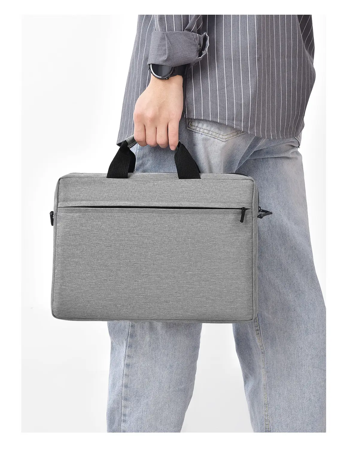 Large Capacity Crossbody Computer Bag for Men Women Black — feature 29
