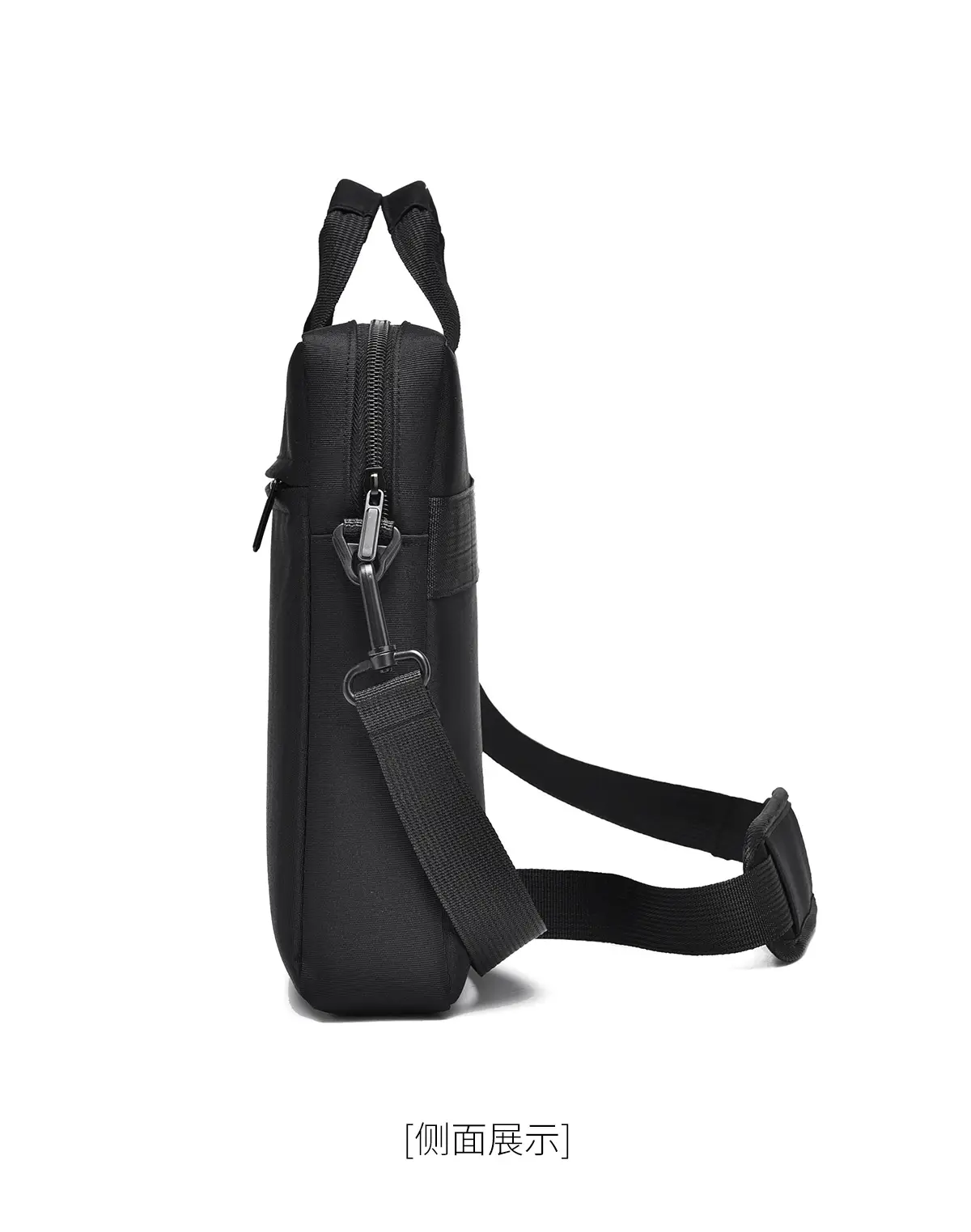 Large Capacity Crossbody Computer Bag for Men Women Black — feature 9