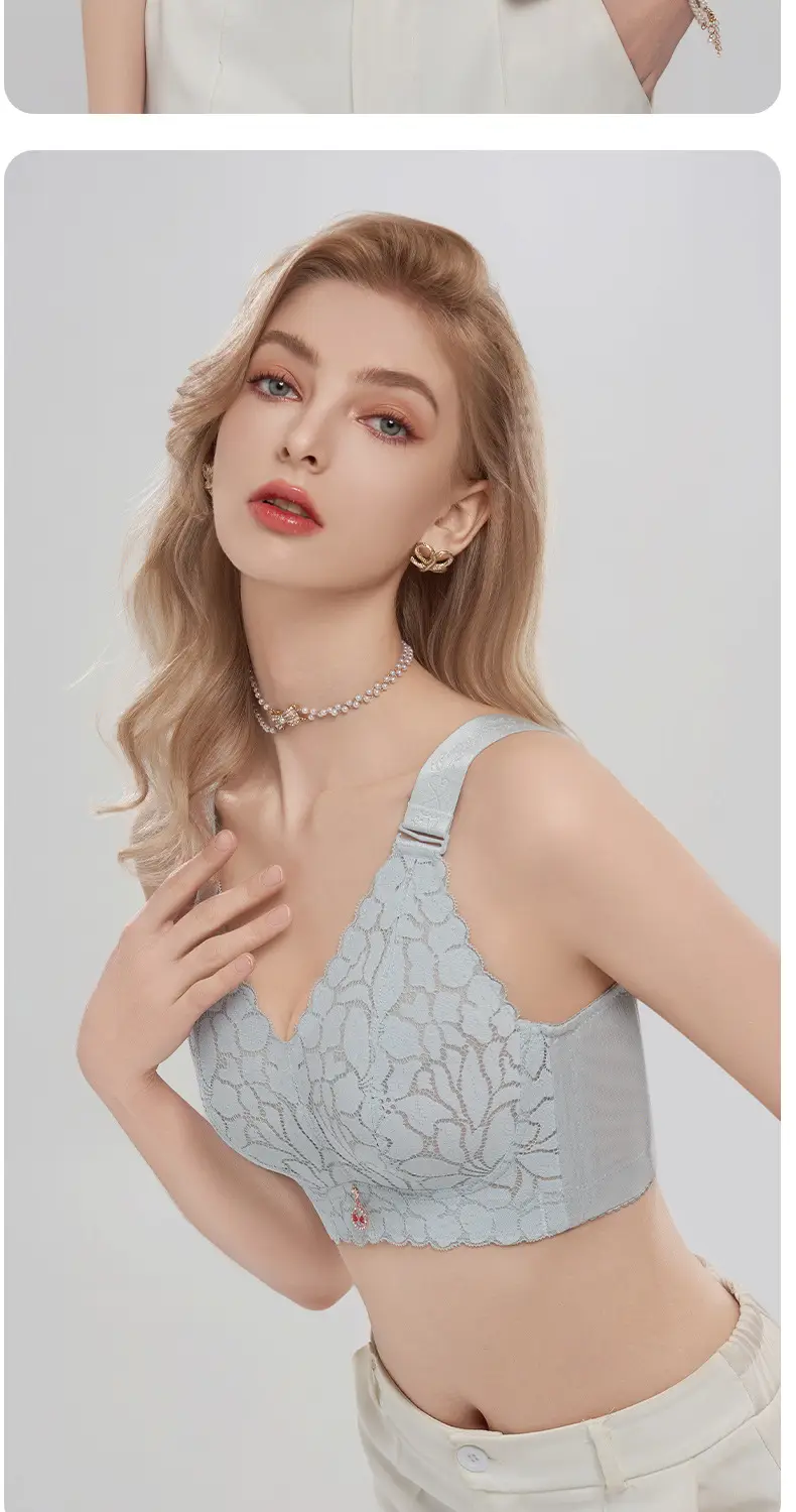 Women's Non-Steel Ring Push Up Bra Large Chest Anti Sagging — feature 19