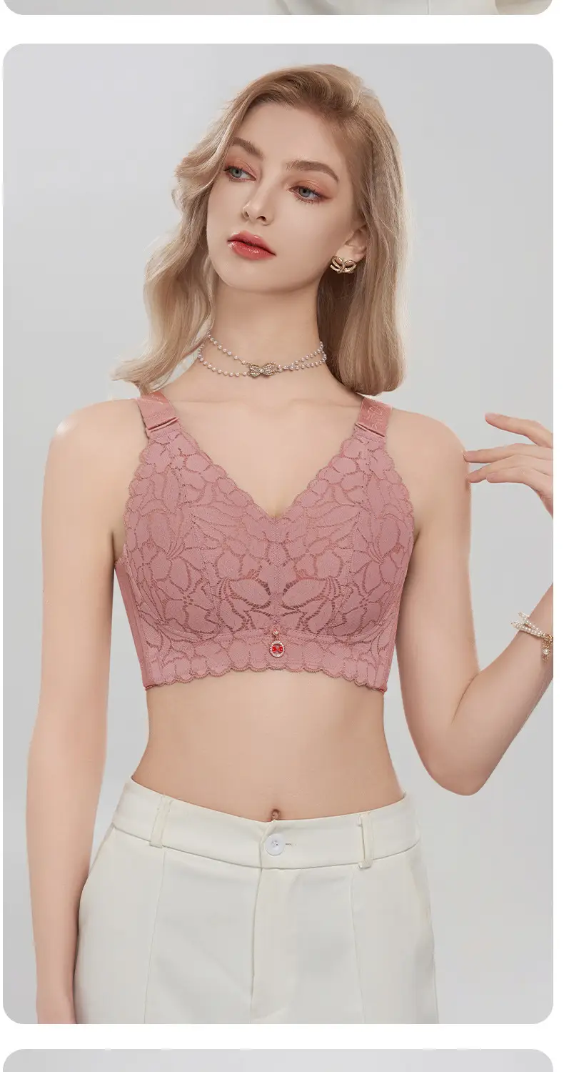 Women's Non-Steel Ring Push Up Bra Large Chest Anti Sagging — feature 20