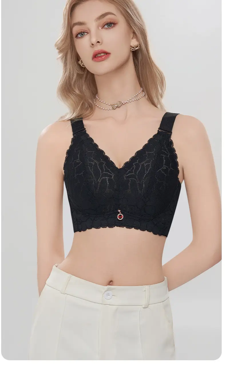 Women's Non-Steel Ring Push Up Bra Large Chest Anti Sagging — feature 22