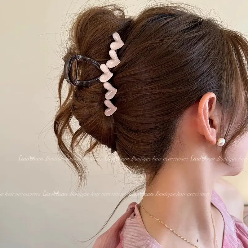 Korean Style Heart Shape Hair Clips for Women