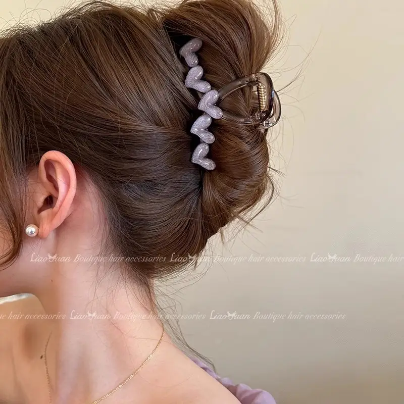 Korean Style Heart Shape Hair Clips for Women