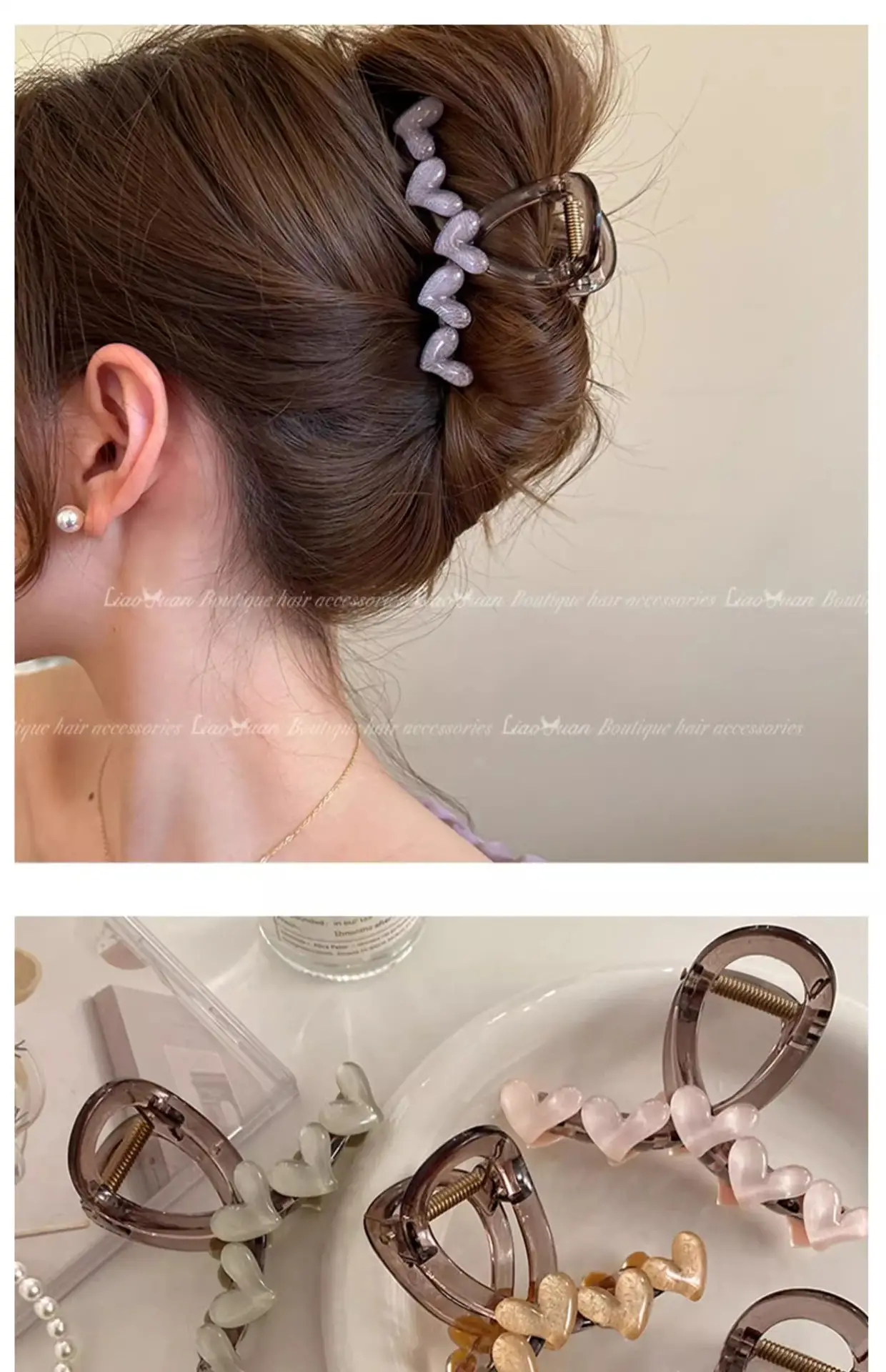 Korean Style Heart Shape Hair Clips for Women — feature 6