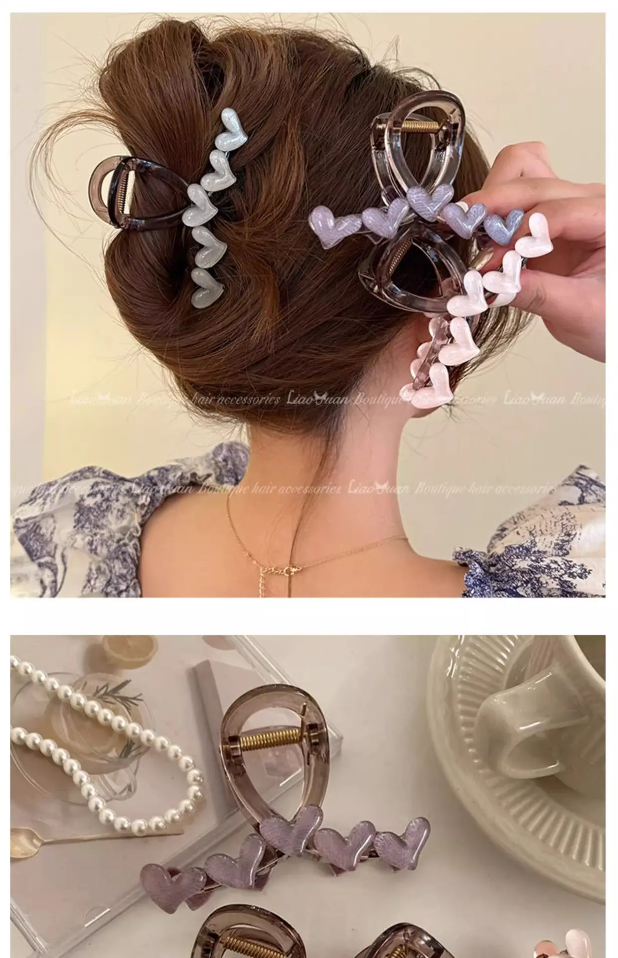 Korean Style Heart Shape Hair Clips for Women — feature 8