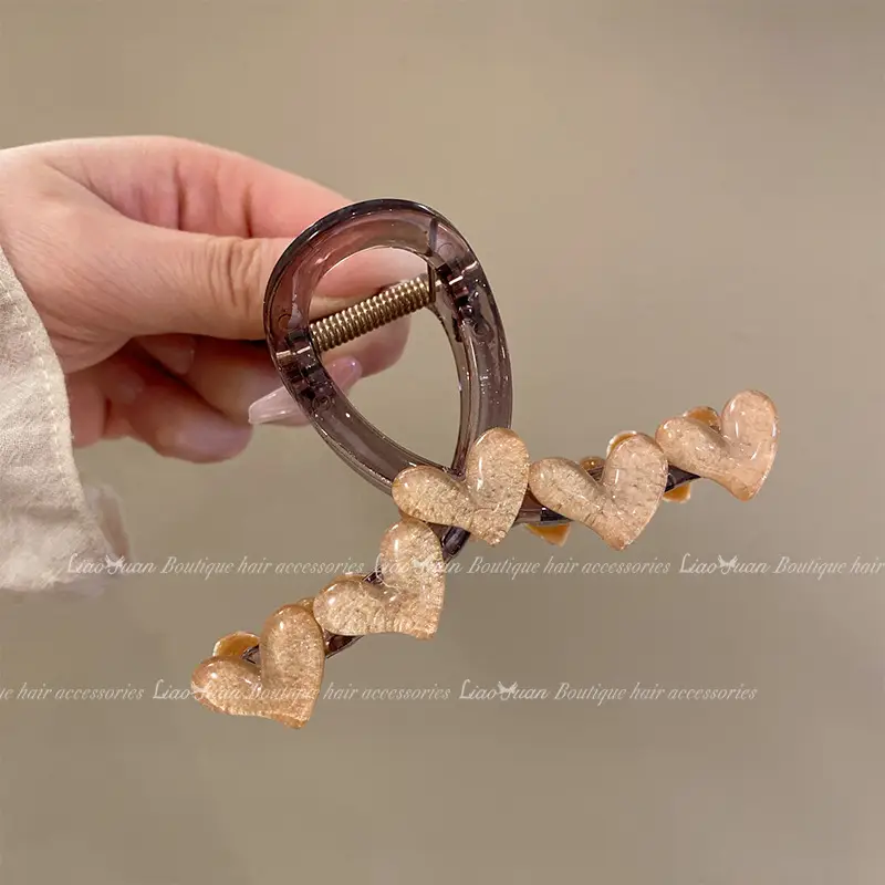 Korean Style Heart Shape Hair Clips for Women