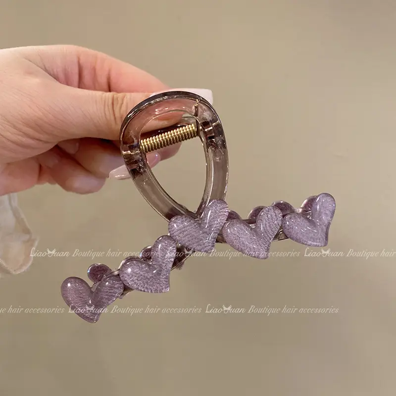 Korean Style Heart Shape Hair Clips for Women