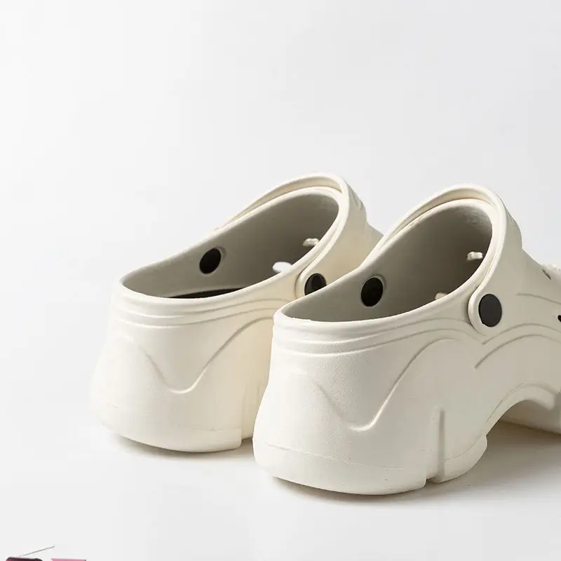 Thick Sole Cave Shoes Women's Summer Outer Wear 2024 New High-rise Non-slip Dung-feeling Beach Baotou Sandals for Summer