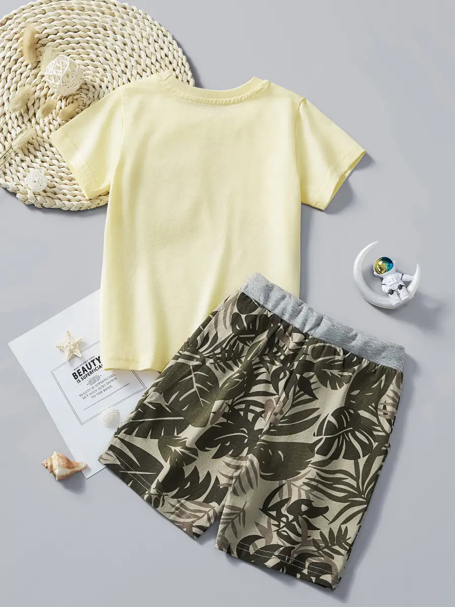 European American Boys Summer Suit 2024 Thin Cool T-Shirt