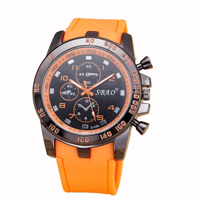 Orange Silicone Cross-Border Men's Quartz Watch - Image 7