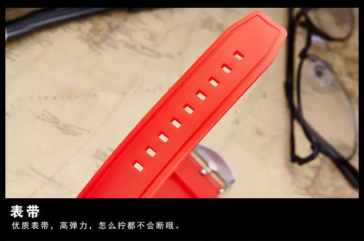 Orange Silicone Cross-Border Men's Quartz Watch — feature 10