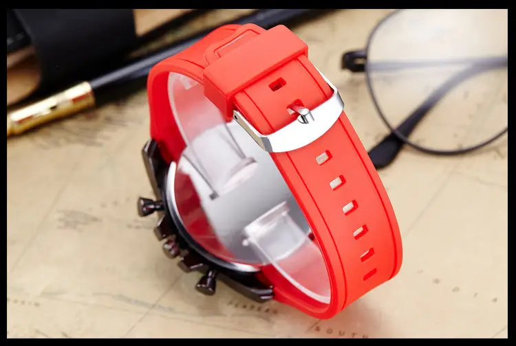 Orange Silicone Cross-Border Men's Quartz Watch — feature 11