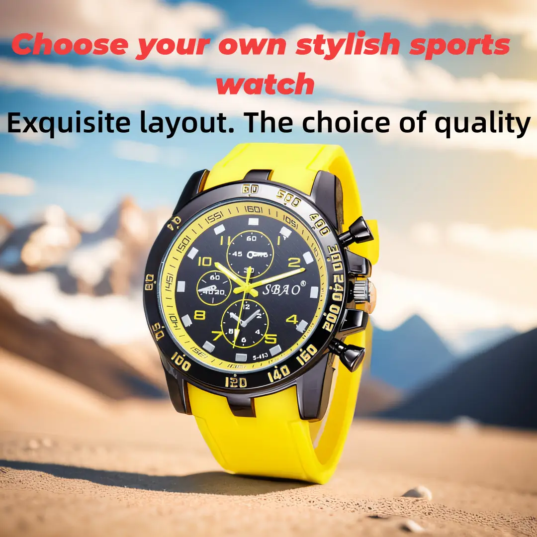 Orange Silicone Cross-Border Men's Quartz Watch — feature 2