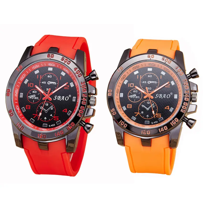 Orange Silicone Cross-Border Men's Quartz Watch — feature 3