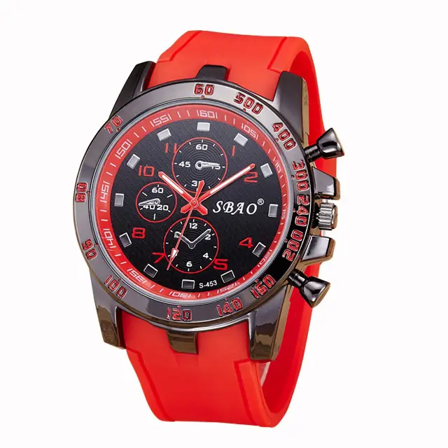 Orange Silicone Cross-Border Men's Quartz Watch - Image 3