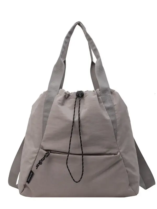 Women's Beige Drawstring Shoulder Bag 2024 New - Image 10