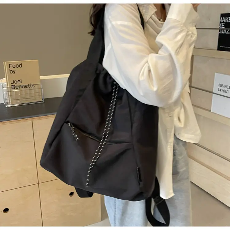 Women's Beige Drawstring Shoulder Bag 2024 New — feature 15