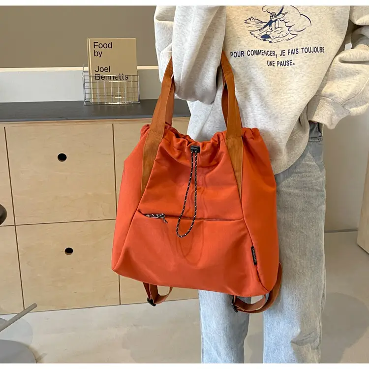 Women's Beige Drawstring Shoulder Bag 2024 New — feature 21