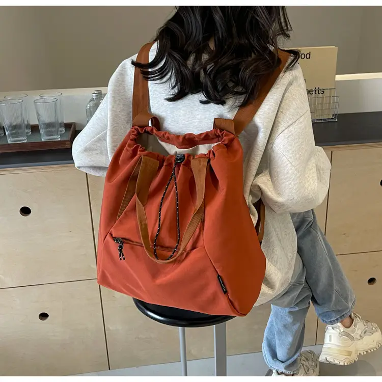 Women's Beige Drawstring Shoulder Bag 2024 New — feature 23