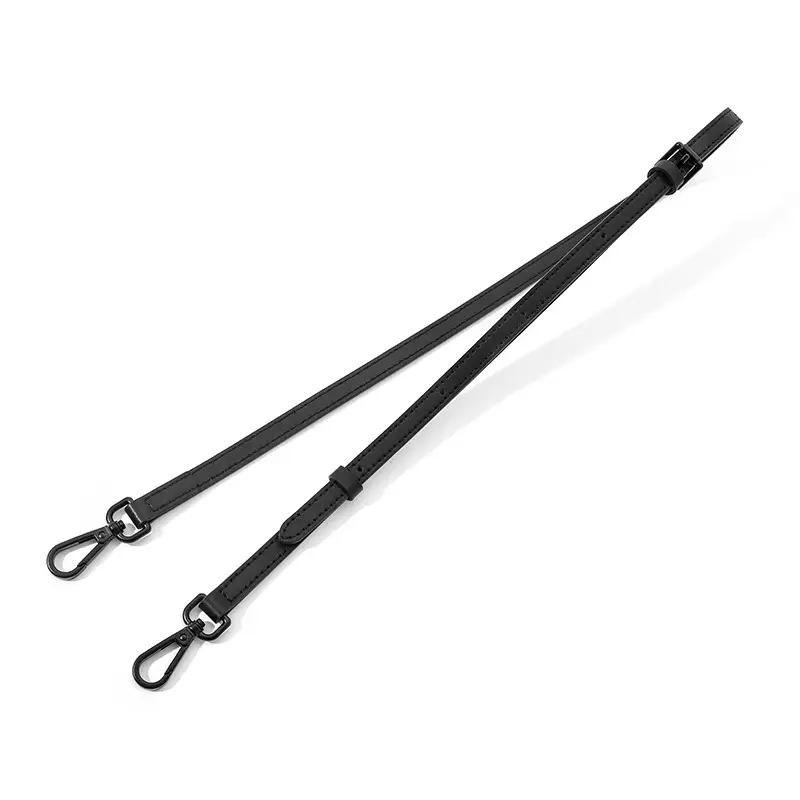 Black Leather Single Shoulder Crossbody Strap Adjustable - Image 4