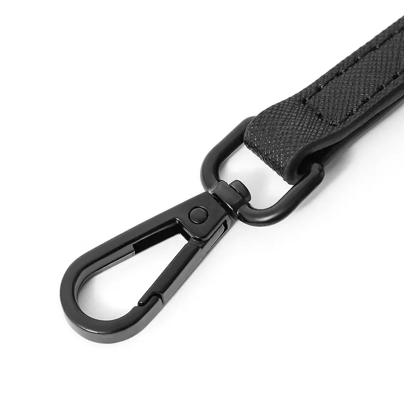Black Leather Single Shoulder Crossbody Strap Adjustable - Image 7