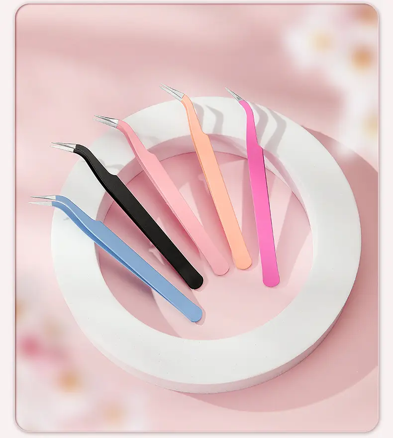 False Eyelash Tweezers Grafting Gold Feather Clip for Beginners — feature 12