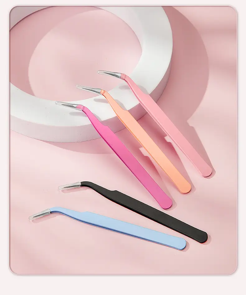 False Eyelash Tweezers Grafting Gold Feather Clip for Beginners — feature 13