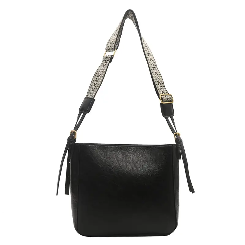 Vintage Korean Style Brown Leather Shoulder Crossbody Bag - Image 9