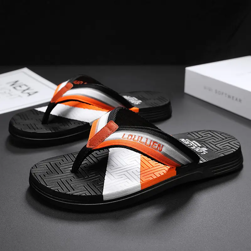 2024 Cross-Border Flip-Flops Men's Summer Color Matching Slippers Large Size Outdoor Beach Shoes Men's Flip-Flops Vietnamese Sandals - Image 7