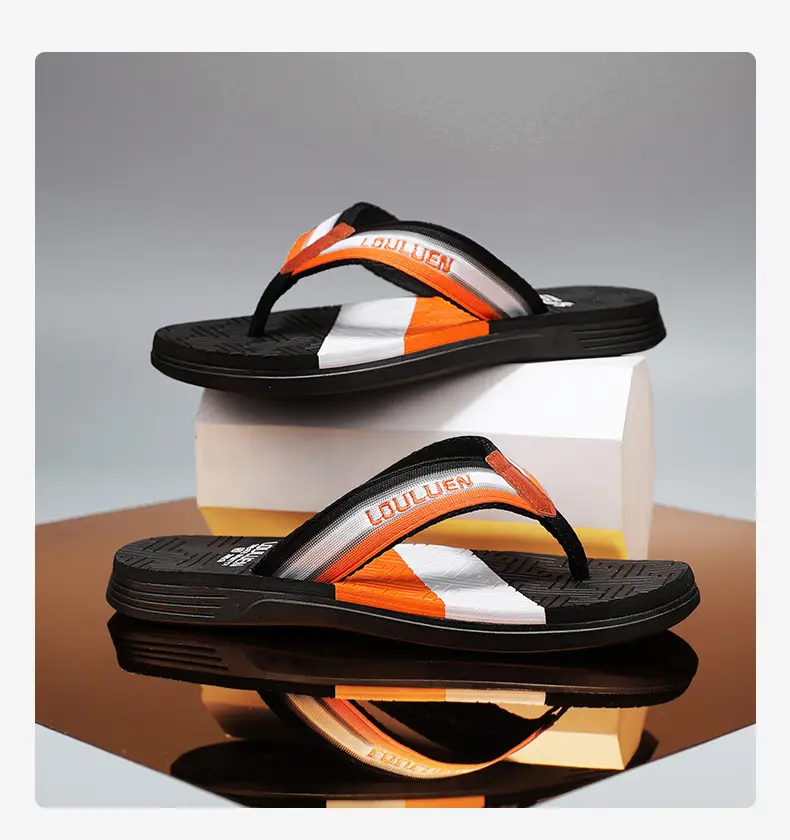 2024 Cross-Border Flip-Flops Men's Summer Color Matching Slippers Large Size Outdoor Beach Shoes Men's Flip-Flops Vietnamese Sandals — feature 13