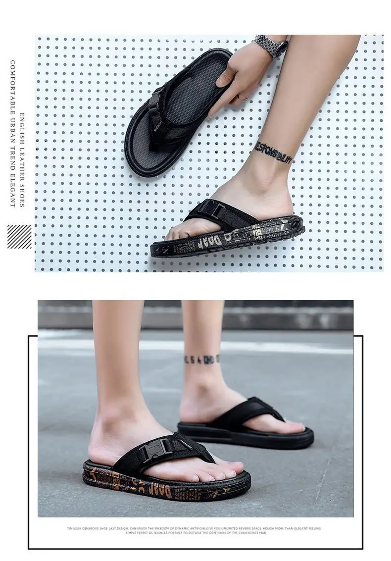 Men's Slippers 2026 Summer New Trendy Outdoor Beach Flip-Flops Non-Slip Odor-Resistant Casual Men's Flip-Flops — feature 11
