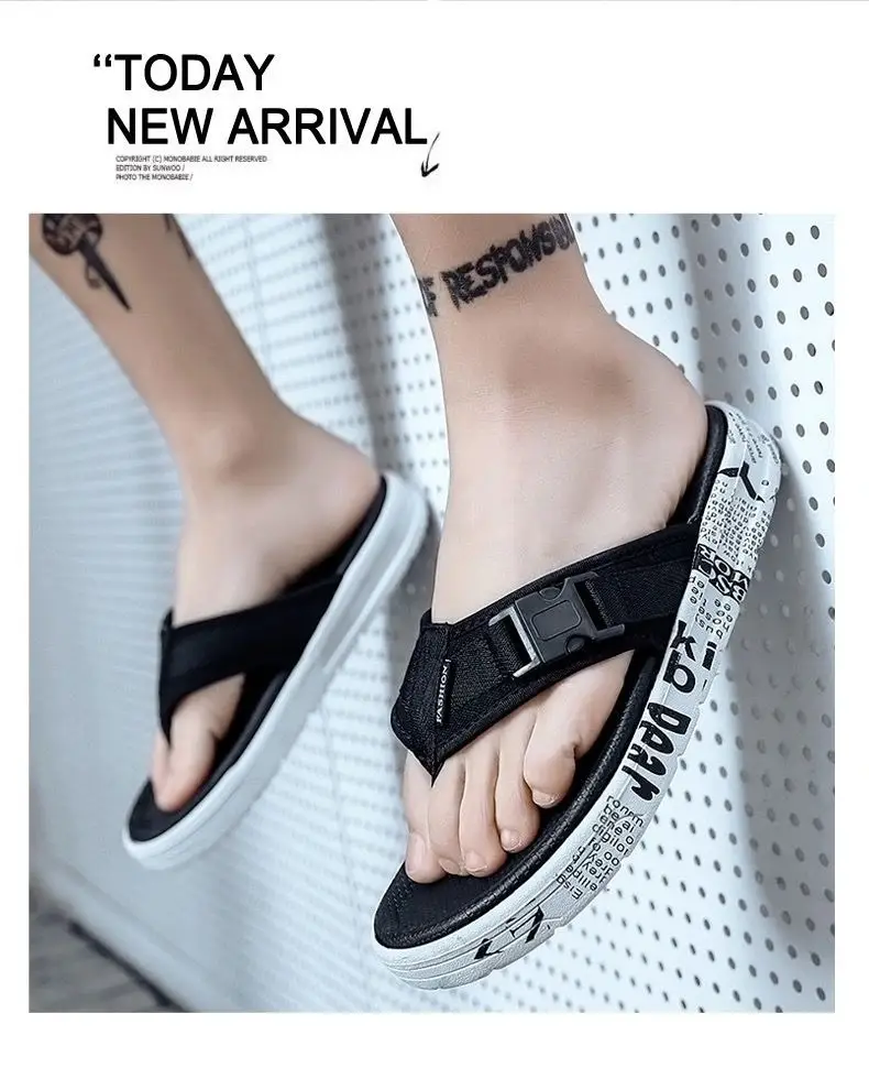 Men's Slippers 2026 Summer New Trendy Outdoor Beach Flip-Flops Non-Slip Odor-Resistant Casual Men's Flip-Flops — feature 13