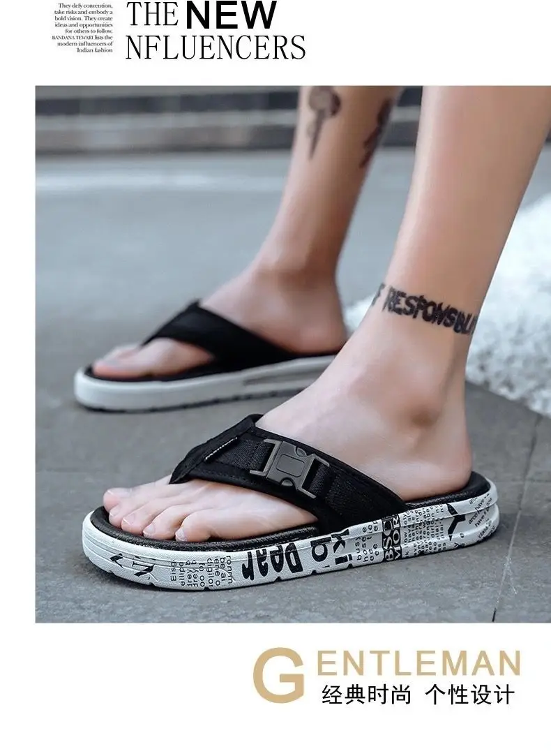 Men's Slippers 2026 Summer New Trendy Outdoor Beach Flip-Flops Non-Slip Odor-Resistant Casual Men's Flip-Flops — feature 14