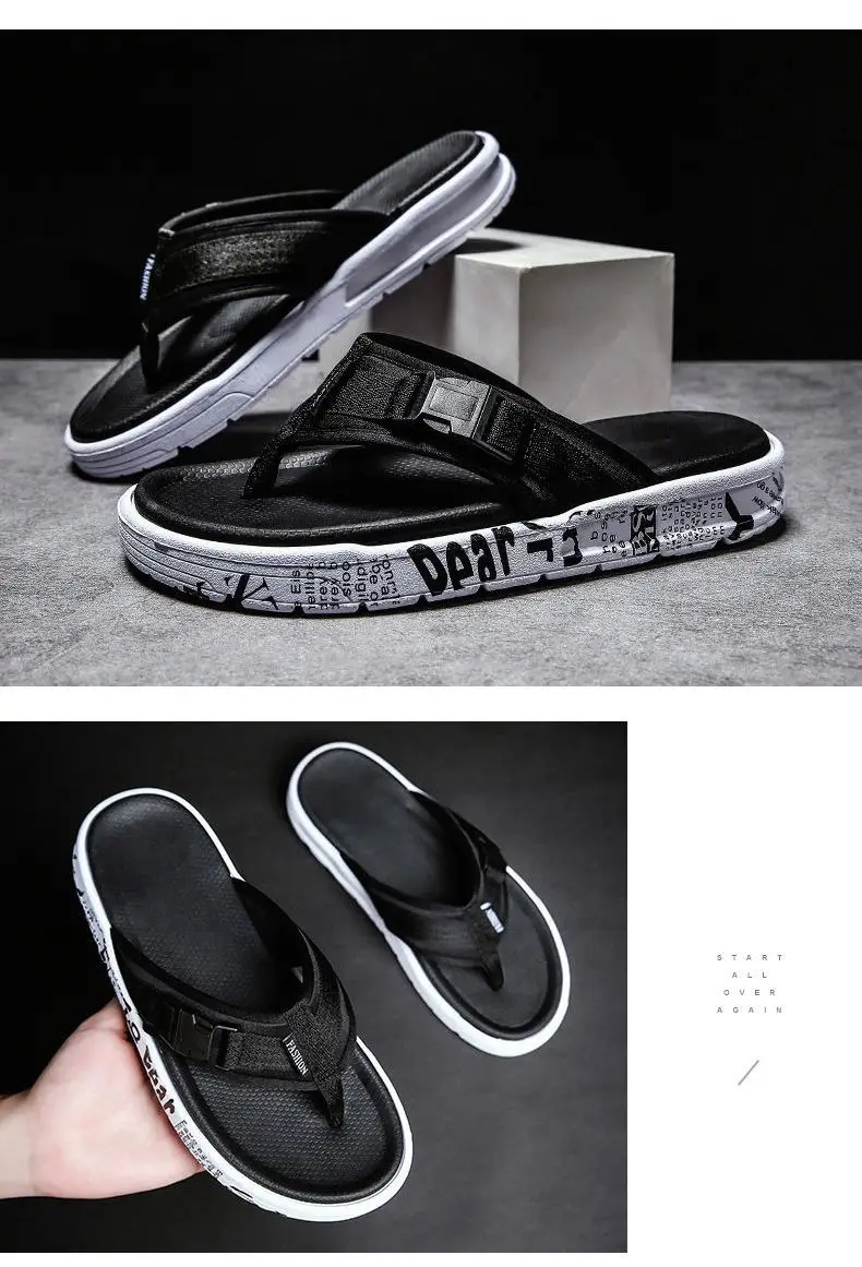Men's Slippers 2026 Summer New Trendy Outdoor Beach Flip-Flops Non-Slip Odor-Resistant Casual Men's Flip-Flops — feature 16