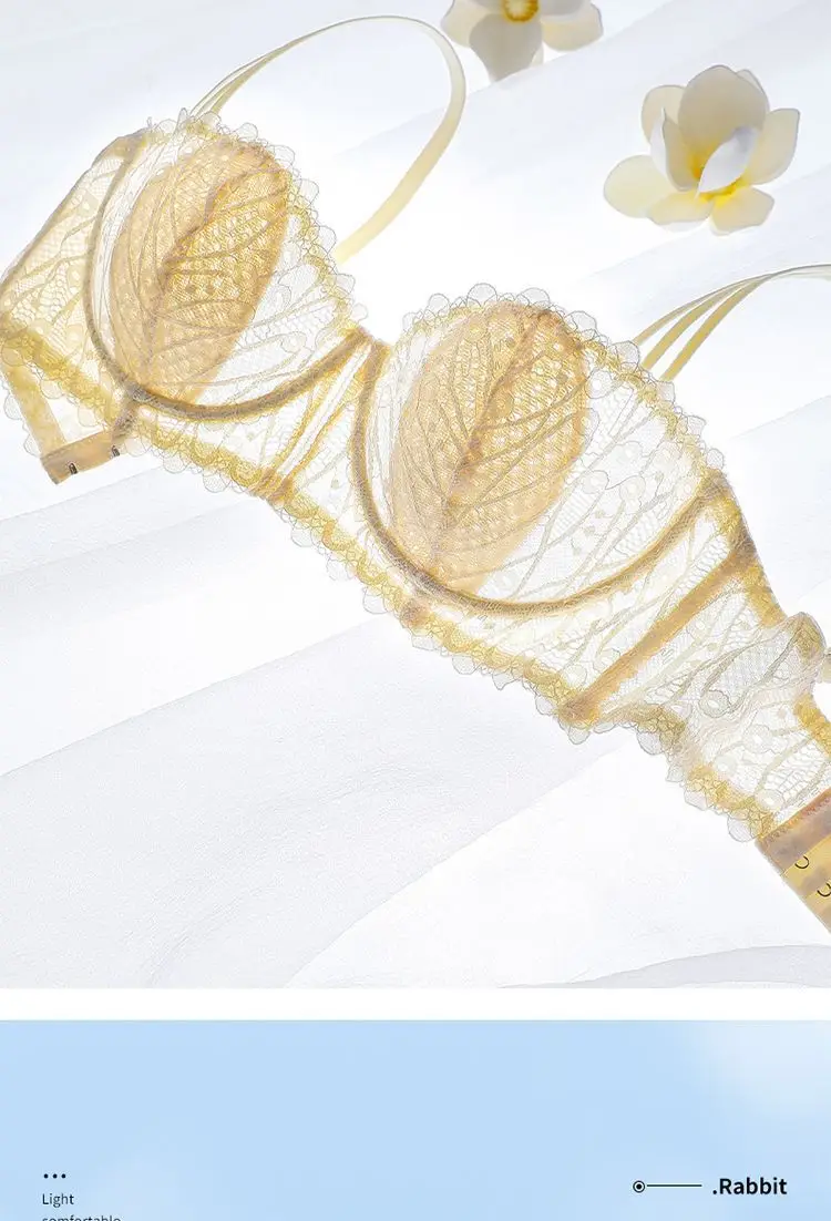 Women's Lingerie for Large Busts, Minimizing and Gathering Effect, Anti-Sagging, Adjustable Plus-Size Bra, Autumn and Winter Rabbit Ear Cup — feature 4