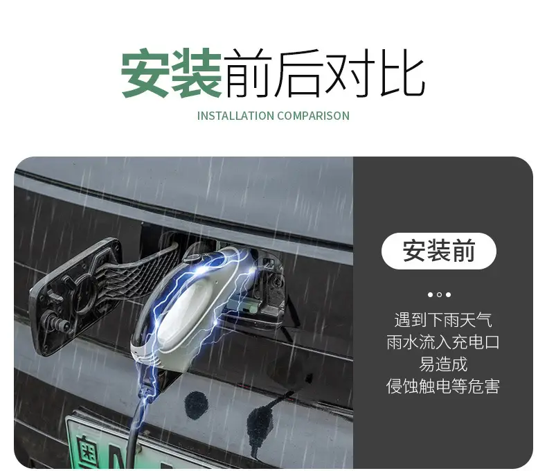 New Energy Vehicle Charging Gun Rain Cover Protective Cover Portable Rainproof Waterproof Anti-Leakage Waterproof Cover Charging Port — feature 4