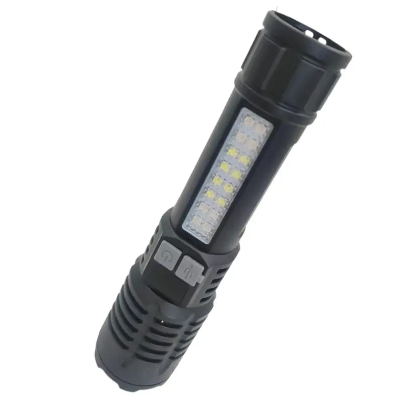 Strong LED Flashlight with Side Lights Red Blue Warning - Image 5