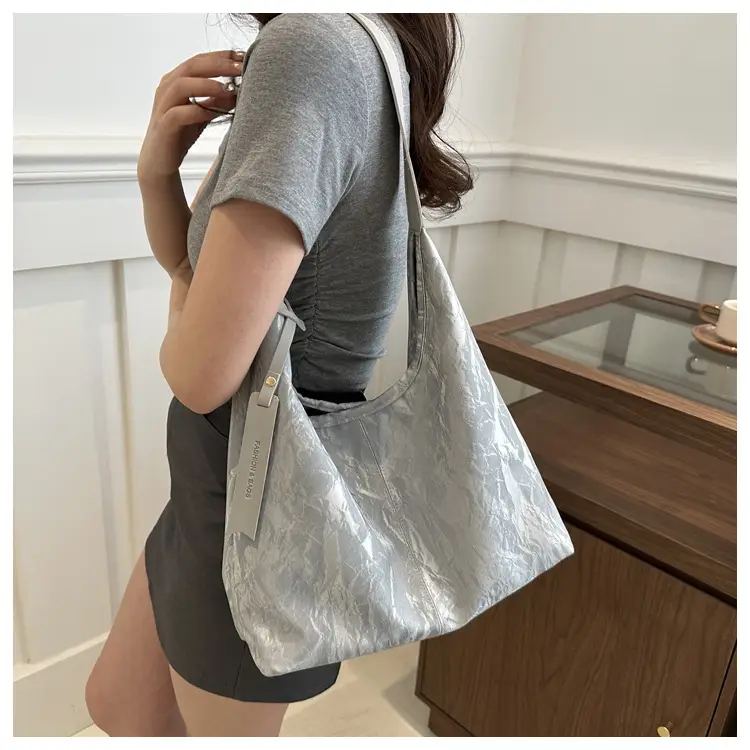 Silver Lace Shoulder Bag Large Capacity Women — feature 12