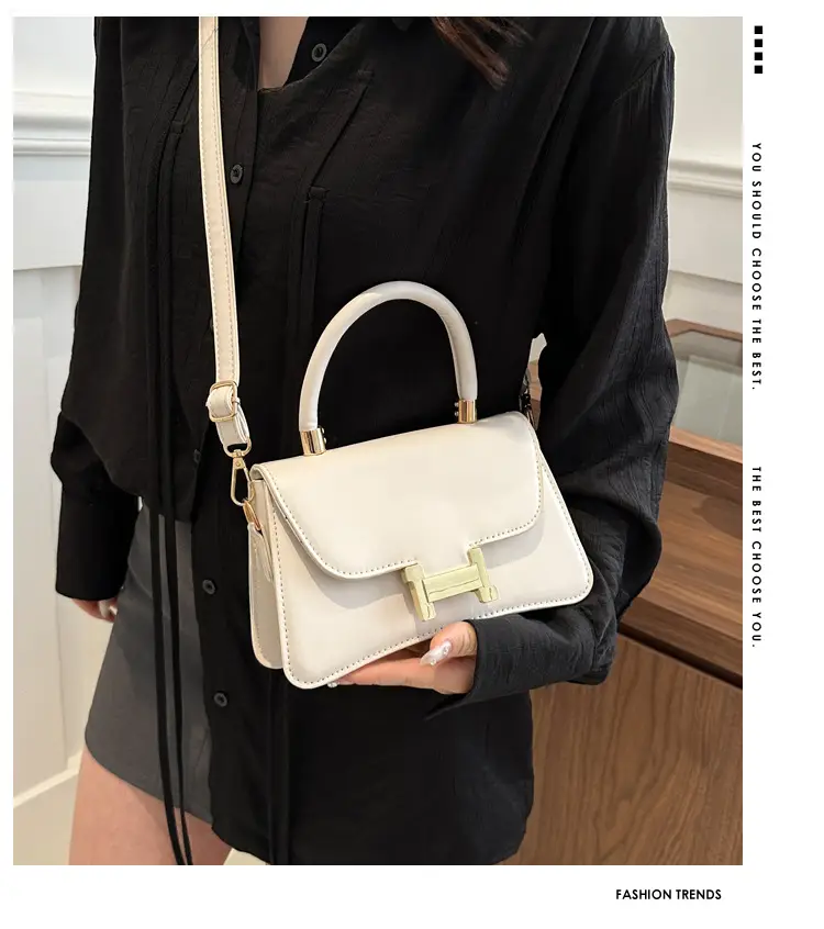 Women's Black H-H Shoulder Bag 2024 Summer — feature 1