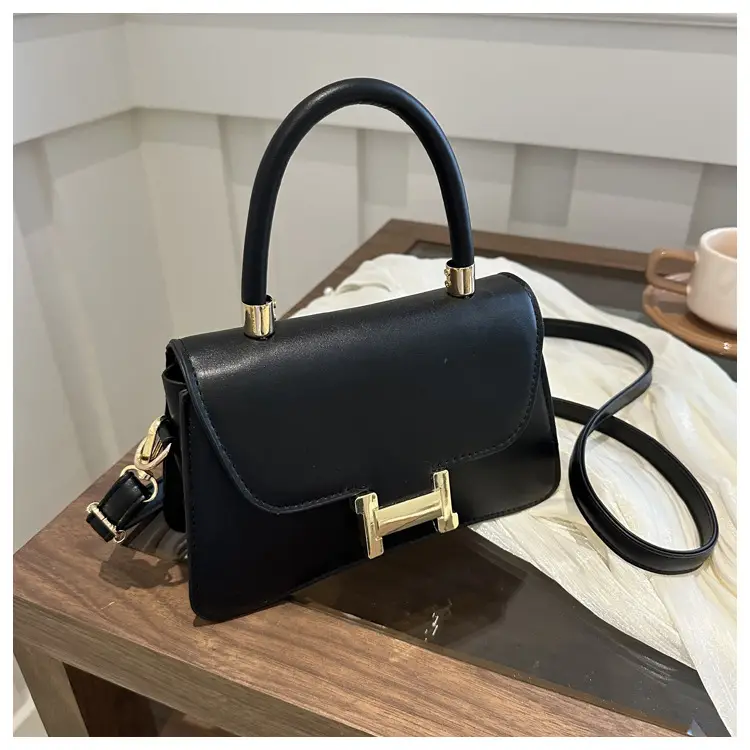 Women's Black H-H Shoulder Bag 2024 Summer — feature 12