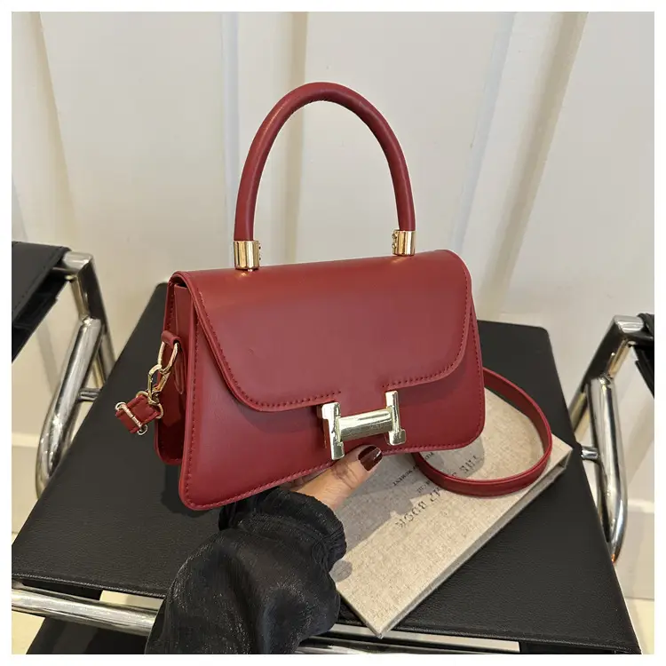 Women's Black H-H Shoulder Bag 2024 Summer - Image 3
