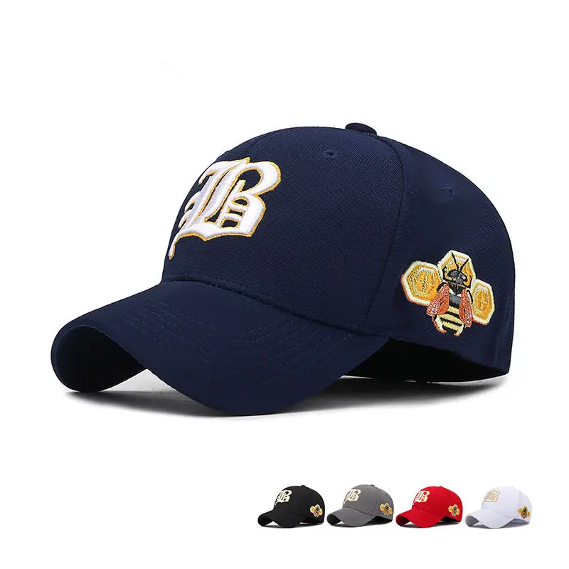 Men Navy Blue Baseball Cap with Embroidered Design - Image 6