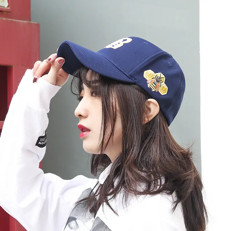 Men Navy Blue Baseball Cap with Embroidered Design - Image 8