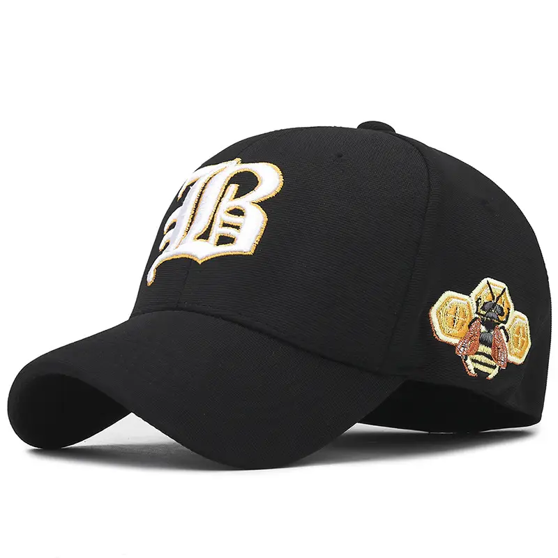 Men Navy Blue Baseball Cap with Embroidered Design - Image 3