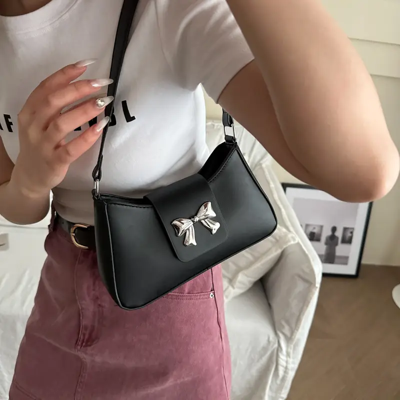 Purple Bow Shoulder Bag for Women 2026 - Image 7