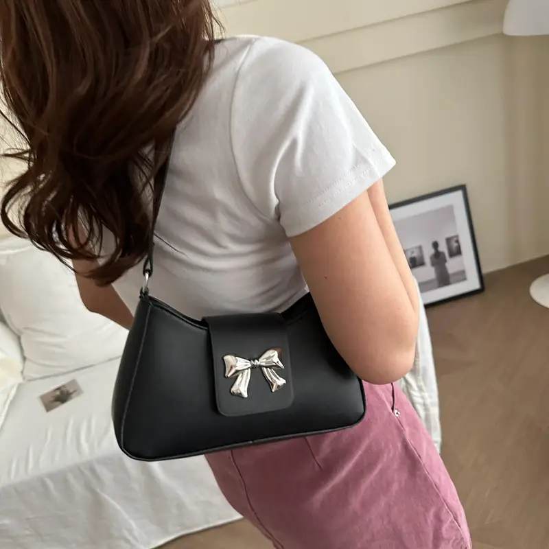 Purple Bow Shoulder Bag for Women 2026 - Image 2