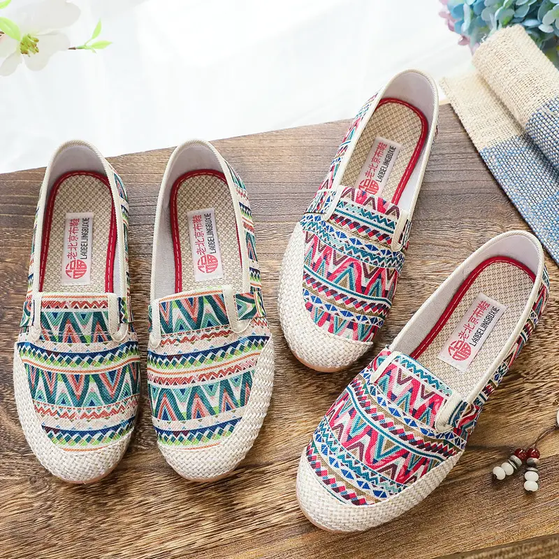 Spring and Summer New Shoes, New Flats, Canvas Shoes, Casual Women's Shoes, Comfortable Non-Slip Fisherman's Shoes, One-Legged Tbottomon Soles - Image 15
