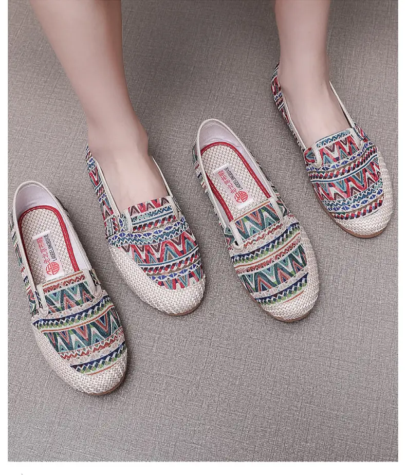 Spring and Summer New Shoes, New Flats, Canvas Shoes, Casual Women's Shoes, Comfortable Non-Slip Fisherman's Shoes, One-Legged Tbottomon Soles — feature 8