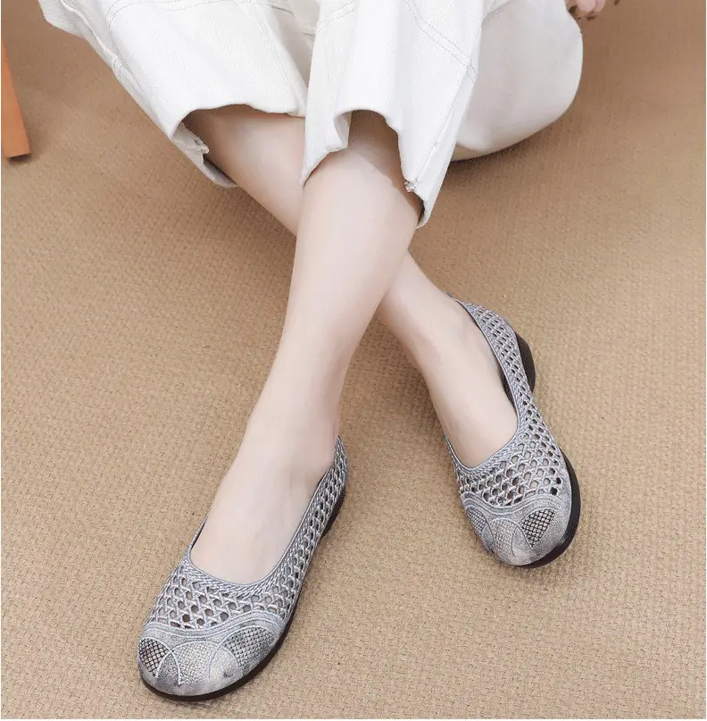 Summer Old Beijing Cloth Shoes Women's Mesh Shoes Comfortable Breathable Flat Women's Shoes for the Elderly Lightweight Comfortable Mesh Moms Shoes — feature 20